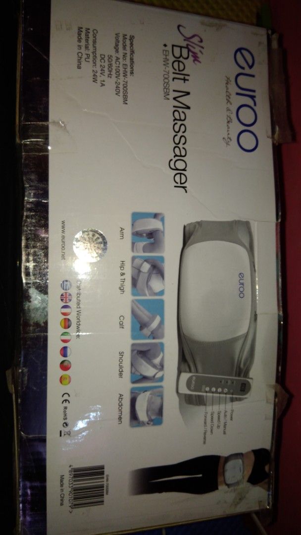 Euroo Slim Belt Massager (Category: Massage Devices) located in Makati City. Submitted by julz2026 (Listing ID 1424339898, Image 3). Description: -Price is negotiable -Complete with box and accessories.