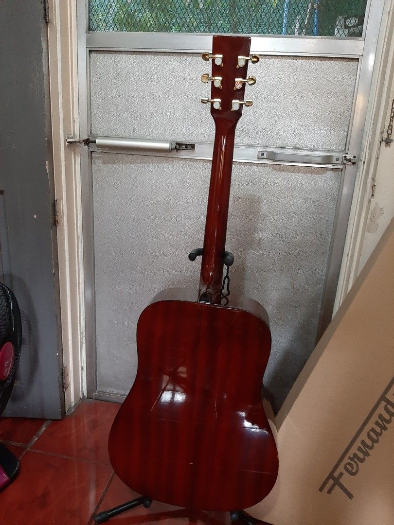 FERNANDO AW-412 DREADNOUGHT ACOUSTIC GUITAR (Category: Musical Instruments) located in Mandaluyong City. Submitted by cyberbotots (Listing ID 1424317081, Image 3). Description: READING IS ESSENTIAL. Make sure that you read and understand the description and condition before you offer and buy. - NO LOWBALLERS, otherwise will be ignored. MODEL: Fernando AW-412 Dreadnought Acoustic Guitar - Comes with FREE RJ Premium Zephyr Acoustic Guitar Coated St