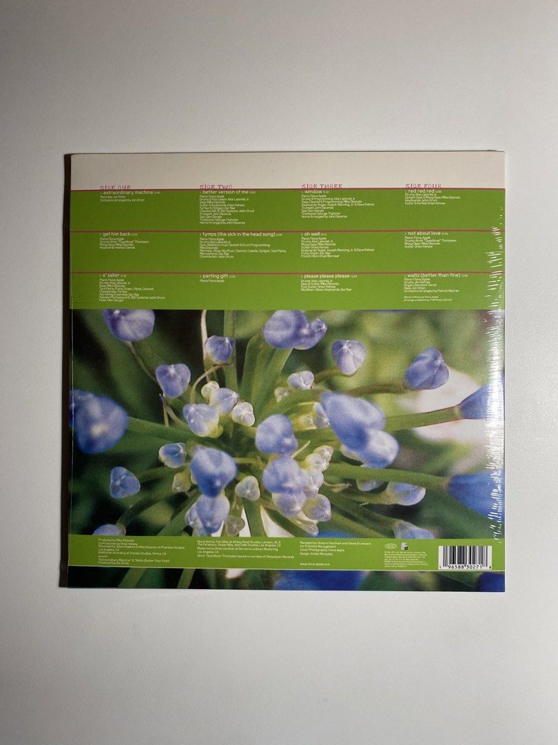 Fiona Apple Extraordinary Machine Vinyl Record (Category: Vinyls) located in Manila. Submitted by tokirecords.ph (Listing ID 1424163815, Image 2). Description: Follow on instagram- tokirecords.ph Brandnew Sealed 2x vinyl record pieces On Hand Item, ready to deliver Tracklist: Extraordinary Machine 3:44 Get Him Back 5:26 O’ Sailor 5:37 Better Version Of Me 3:01 Tymps (The Sick In The Head Song) 4:05 Parting Gift 3:36 Window 5:33 Oh Well 3:42 Pleas
