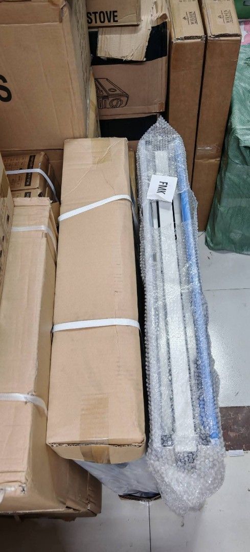 Folding Bed with Mattress (Category: Bed Frames & Mattresses) located in Manila. Submitted by nixdcruz (Listing ID 1424293582, Image 2). Description: Folding bed comes with a mattress. It features a striped mattress design and a white metal frame. The bed folds up for easy storage. The bed is still in its original packaging..