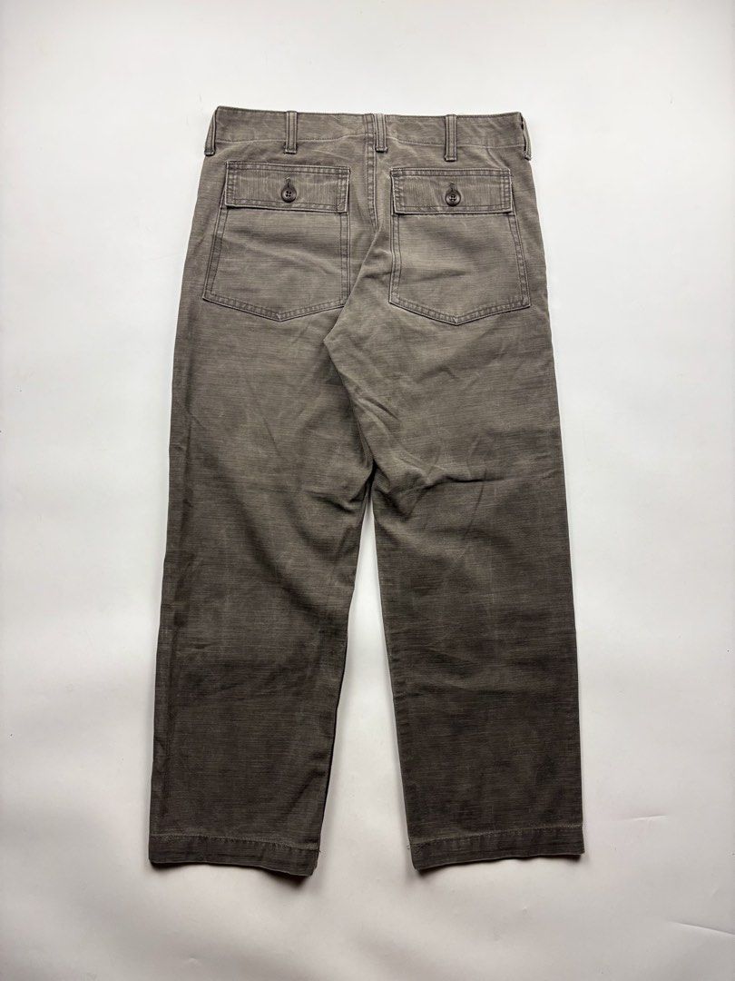 Full Count Utility Trousers (Category: Trousers) located in Makati City. Submitted by ragrepository (Listing ID 1424311605, Image 2). Description: Full Count Utility Trousers Tagged as Medium Waist- 15.5” Front rise-12” Back rise- 13” Inseam-26.5” Outseam-36” Thigh-12.5” Knee- 9.5” Leg opening-8.5” Condition-9/10 Flaw-None .