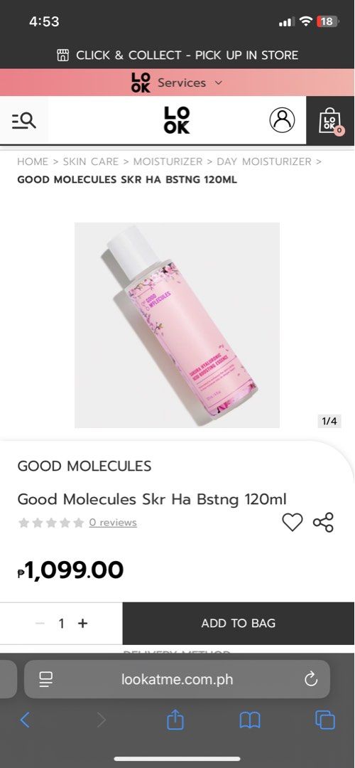 Good Molecules Sakura Hyaluronic Acid Boosting Essence (Category: Face Care) located in Quezon City. Submitted by one_broke_girl (Listing ID 1424242389, Image 3). Description: •Good Molecules Sakura Hyaluronic Acid Boosting Essence •120 ml / 4 fl oz bottle •Brand new •Bought for $17 •Decluttering •Slightly Negotiable 📍Makati Area, Same day delivery only (c/o buyer) .