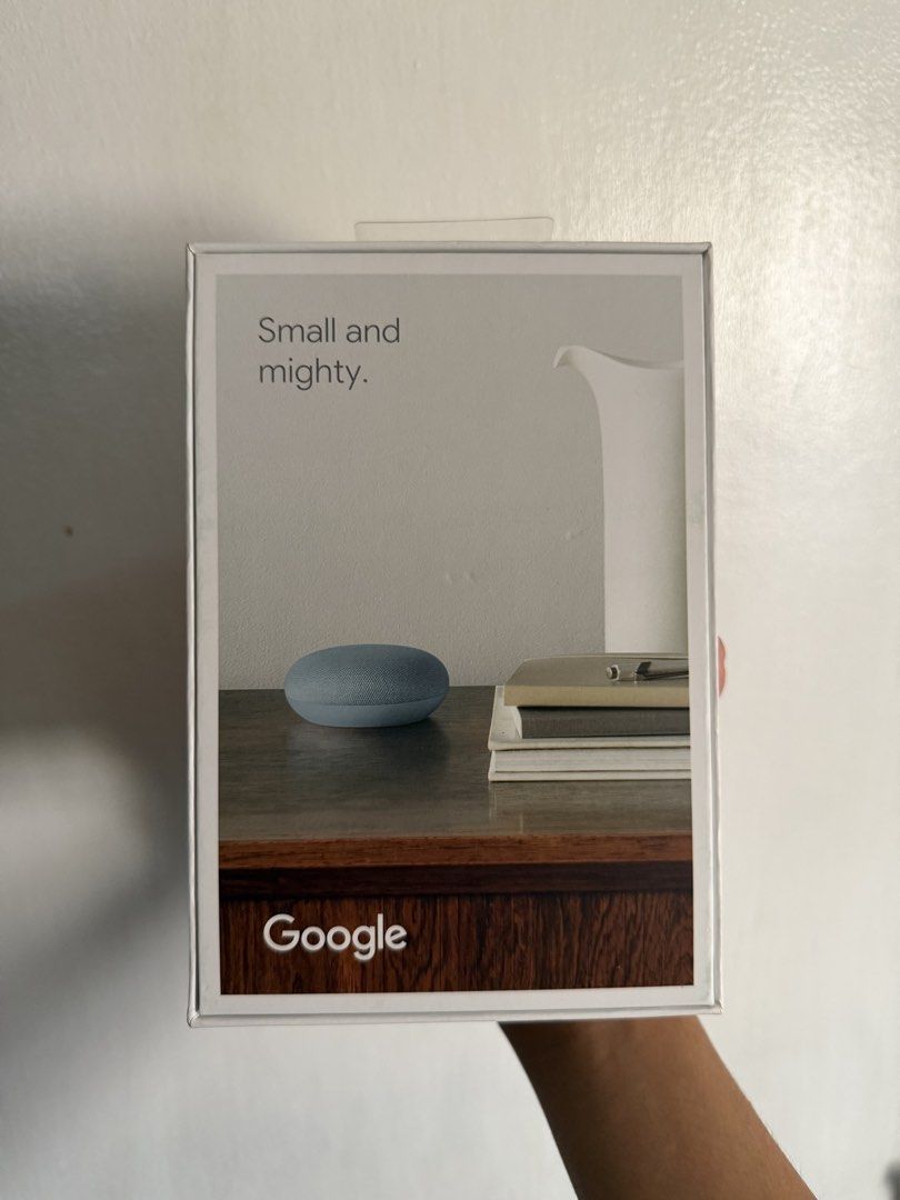 Google Nest Mini (2nd Generation) (Category: Soundbars, Speakers & Amplifiers) located in Makati City. Submitted by brijette_ (Listing ID 1424230776, Image 3). Description: Google Nest Mini (2nd Gen) – Sky Smart speaker in beautiful *Sky* color, perfect for any room. Enjoy hands-free help from Google, play music, control smart home devices, set reminders, and more — all with your voice. Compact, stylish, and sounds great for its size. Reason for 