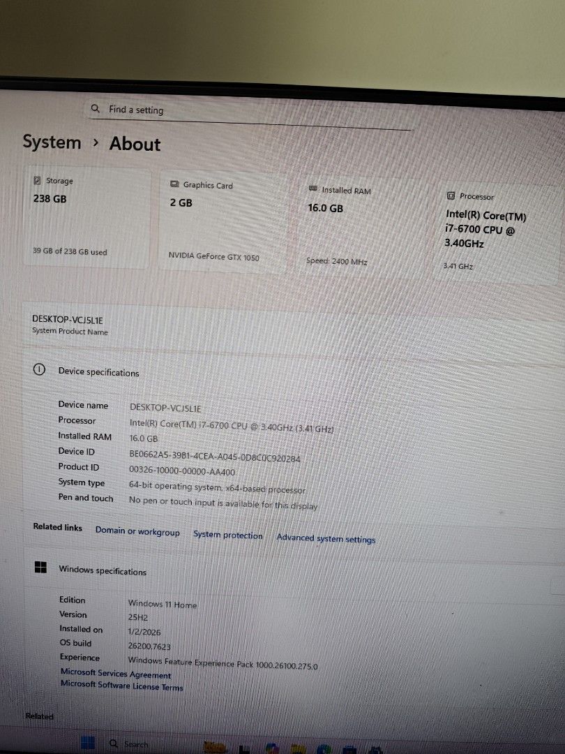 i7 6700 desktop PC computer Intel CPU Nvidia65605101954050114