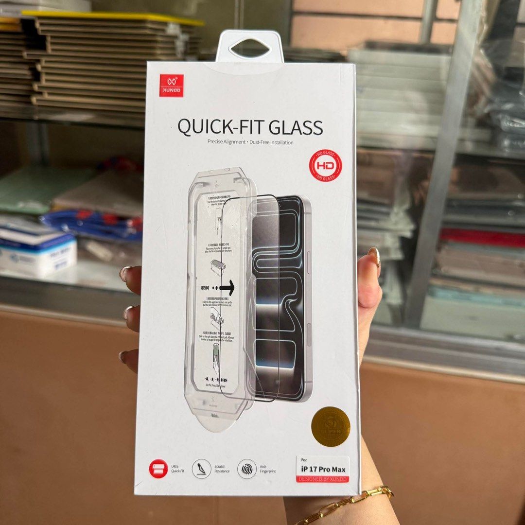 iPhone Xundd Quick-fit Easy Install Tempered Glass 13-17 Series (Category: Other Mobile & Gadget Accessories) located in Quezon City. Submitted by rcstny (Listing ID 1424251046, Image 2). Description: iPhone Xundd Quick-fit Easy Install Tempered Glass 13-17 Series ₱650.