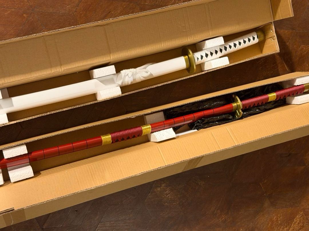 KATANA japanese swords (Category: Vintage Collectibles) located in Paranaque City. Submitted by jennyfurn (Listing ID 1424275758, Image 2). Description: SUPER SALE Red Katana White Katana Brand new, in boxes, never used Approx 40inches in length P800 each P1500 for both.