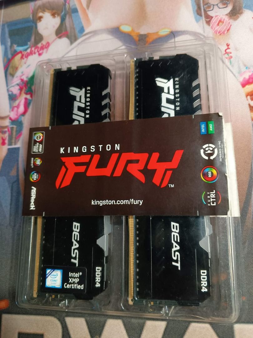 Kingston Fury Beast RGB DRR4 16gb (8x2) 3200Mhz, Computers & Tech ...