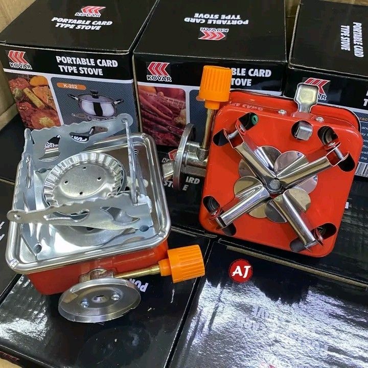 Kovar Portable Card Type Stove (Category: Cookware & Accessories) located in Makati City. Submitted by oideme (Listing ID 1424329716, Image 2). Description: Portable stove is perfect for outdoor cooking. It features a square furnace design with 2800W strong firepower. The stove is compact and easy to carry, making it ideal for camping and other outdoor activities. It comes with a built-in stand for stability and an orange control knob for adjusti