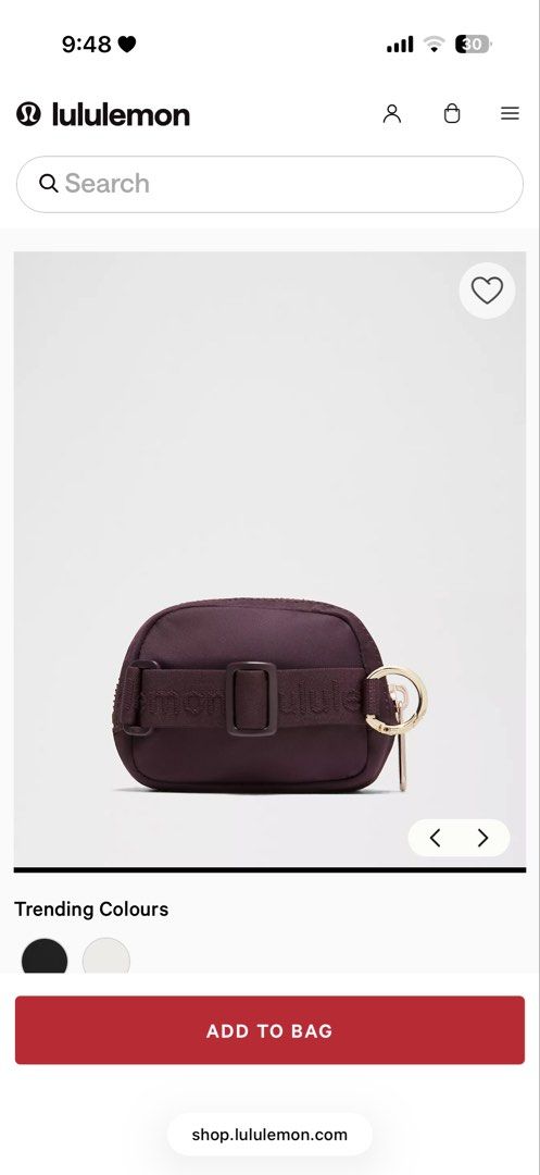 Lululemon Everywhere Belt Bag Nano (Category: Cross-body Bags) located in Quezon City. Submitted by jamboreeee (Listing ID 1424290618, Image 2). Description: Brand new from US Burgundy.