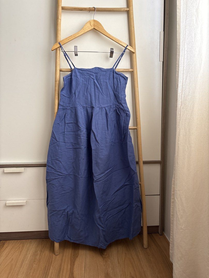 Mango Blue Linen Midi Dress (Category: Dresses) located in Imus. Submitted by _declutterby (Listing ID 1424192076, Image 1). Description: - MNG blue midi dress - Size: EUR 2, USA XS - Perfect for summer.