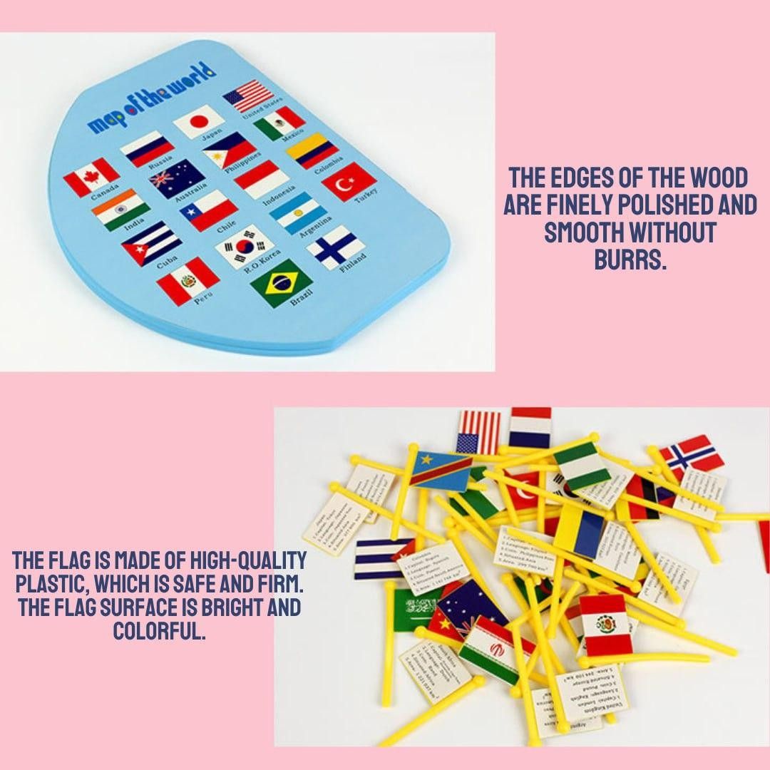 Map of the World National Flag Educational Toy, Hobbies & Toys, Toys ...