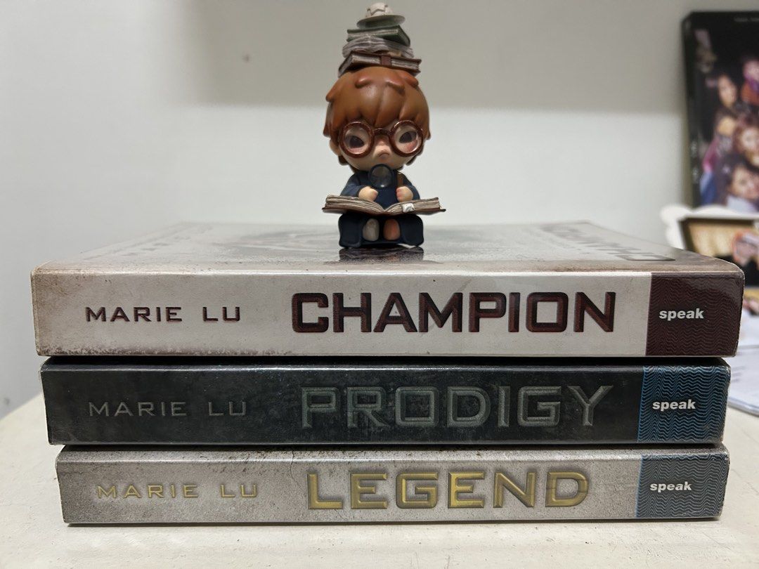 Marie Lu Legend Series Books (Category: Storybooks) located in Manila. Submitted by dobbeyyy (Listing ID 1424274292, Image 1). Description: - Legend series by Marie Lu: Includes Legend, Prodigy, and Champion. - Set of three books. - Perfect for young adult dystopian fiction fans. - Published by Speak..
