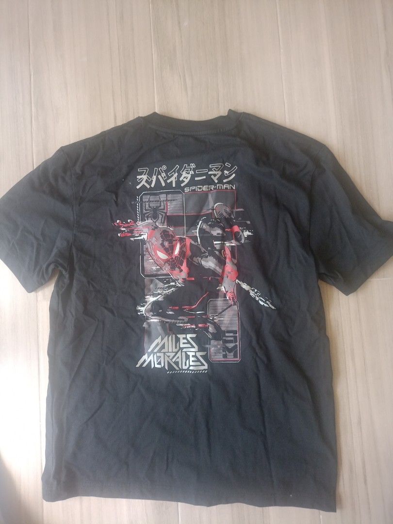 Marvel Bench T-shirt - Spider-Man (Category: Tshirts & Polo Shirts ) located in Cebu City. Submitted by cedric- (Listing ID 1424206155, Image 3). Description: - Bench Spider-Man T-shirt - Size: M - Features: - Front graphic - Back graphic with Japanese text and "Miles Morales".