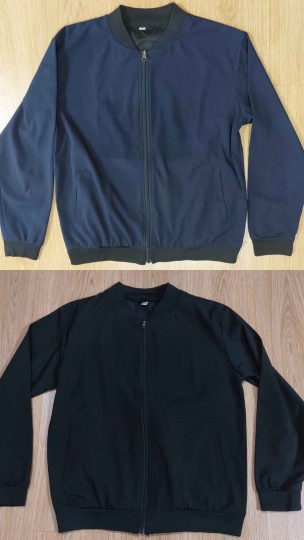 Navy and Black Bomber Jacket Set of 2 (Category: Coats, Jackets and Outerwear) located in Paranaque City. Submitted by jerassic (Listing ID 1424236032, Image 1). Description: Navy & Black Bomber Jacket P200 for both Large Size on Tag But Fits Medium Dimensions L - 26 in W - 22 in Sleeves - 23 Lightly used Location: BF Homes Parañaque Meetups: BF Parañaque, Alabang, or Las Piñas :) Shipping available via your courier of choice at your expense and 