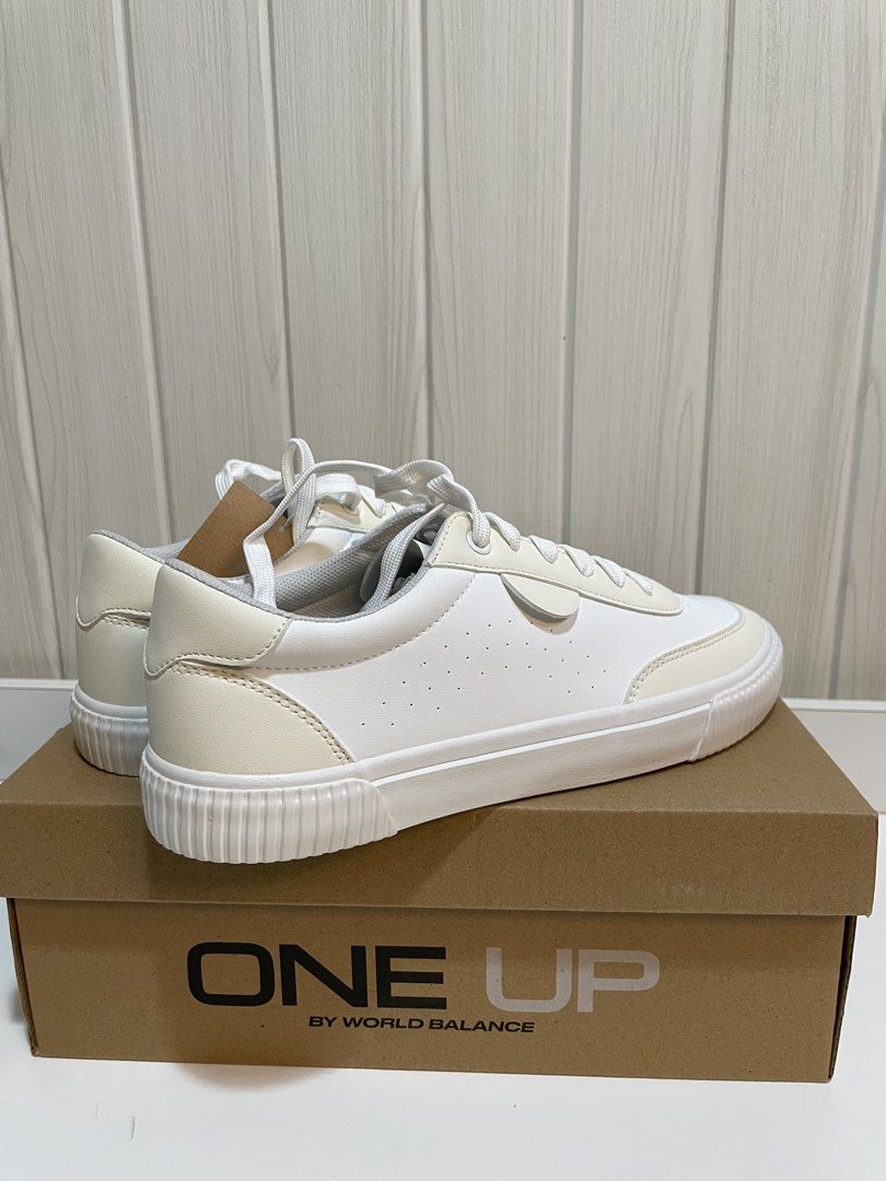 One Up by World Balance Sneakers (Category: Sneakers) located in Manila. Submitted by mishey (Listing ID 1424167375, Image 3). Description: FOR SALE WORLD BALANCE SNEAKERS Never been used!! Price: ₱950.00 (bought it on sale) - One Up by World Balance sneakers - Classic white design - Cream-colored accents on toe and heel - Lace-up closure - Textured sole - Comes with original box rfs: hindi nagagamit Location: Binangonan, Rizal.