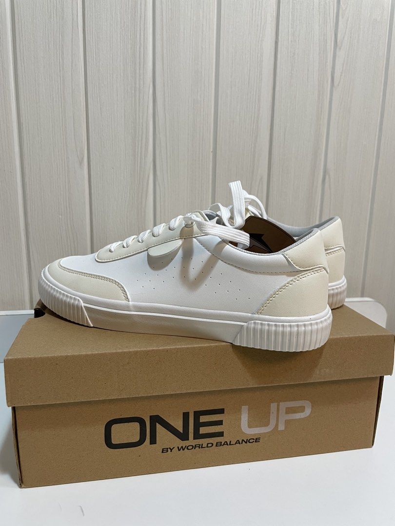 One Up by World Balance Sneakers (Category: Sneakers) located in Manila. Submitted by mishey (Listing ID 1424167375, Image 2). Description: FOR SALE WORLD BALANCE SNEAKERS Never been used!! Price: ₱950.00 (bought it on sale) - One Up by World Balance sneakers - Classic white design - Cream-colored accents on toe and heel - Lace-up closure - Textured sole - Comes with original box rfs: hindi nagagamit Location: Binangonan, Rizal.