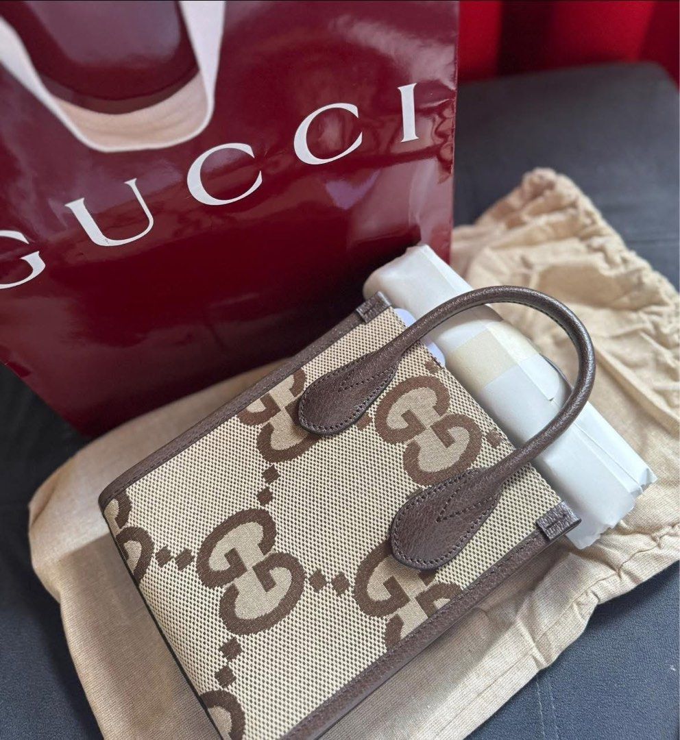 ONHAND- Gucci Jumbo Bag (Category: Cross-body Bags) located in Manila. Submitted by issavee (Listing ID 1424340682, Image 2). Description: - Authentic Gucci Jumbo Bag - Includes original shopping bag - Includes dust bag and paper bag - Onhand and ready to ship - Local sf c/o buyer.