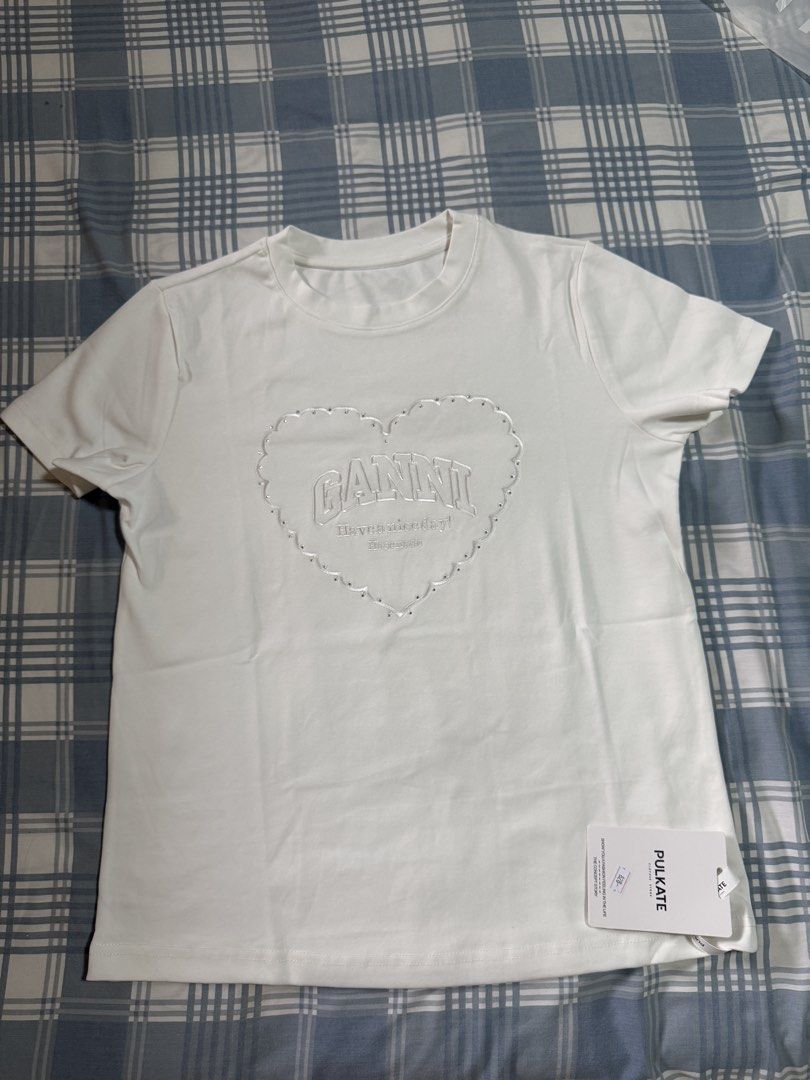 Pulkate BKK Ganni Tshirt (Category: Shirts) located in Cavite. Submitted by moriah.17 (Listing ID 1424218403, Image 2). Description: Width 21cm Length 25.5cm Free size S-XL Premium fabric Other designs available .