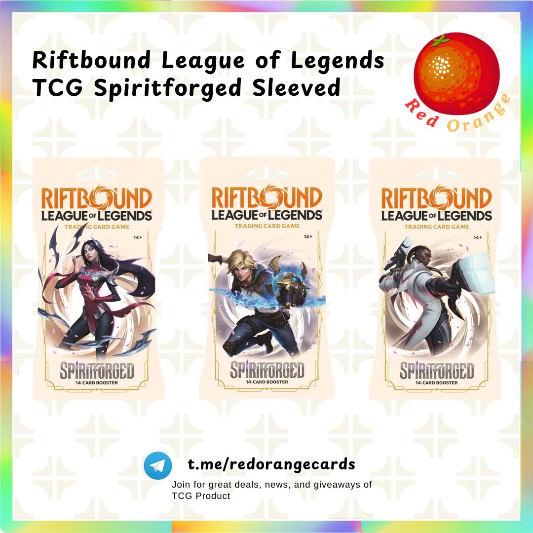 Riftbound TCG League of Legends Set 2 Spiritforged Sleeved Booster Pack ...