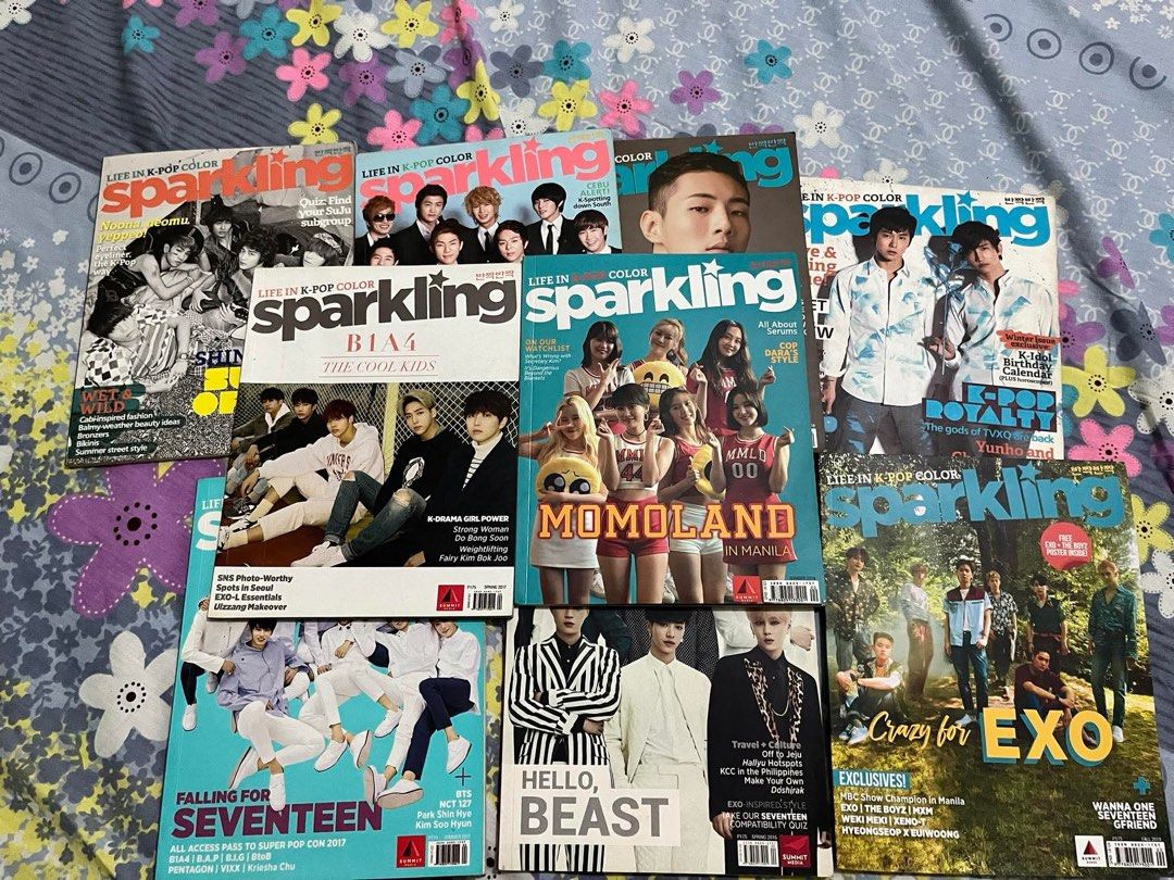 Sparkling Magazine K-Pop Issues (Category: Magazines) located in Manila. Submitted by paurinpompom (Listing ID 1424235357, Image 2). Description: preloved! 100 each, take all 750 mop: GCASH mod: j&t (sf must be shouldered by buyer) .