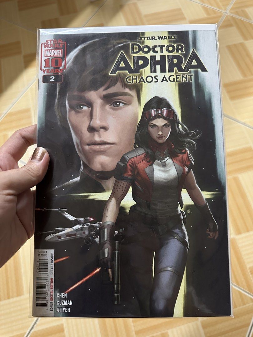 Star Wars Doctor Aphra Chaos Agent #2 (Category: Comics & Manga) located in Binan City. Submitted by elf.0000 (Listing ID 1424285210, Image 1). Description: Star Wars Doctor Aphra Chaos Agent #2 comic book. Features Doctor Aphra and Luke Skywalker. Published by Marvel. Includes bonus digital edition. Written by Chen, Guzman, and Atiyeh. The comic is in a protective sleeve. P300.00 plus sf In fine condition Payment via gcash Ship thru j&t.