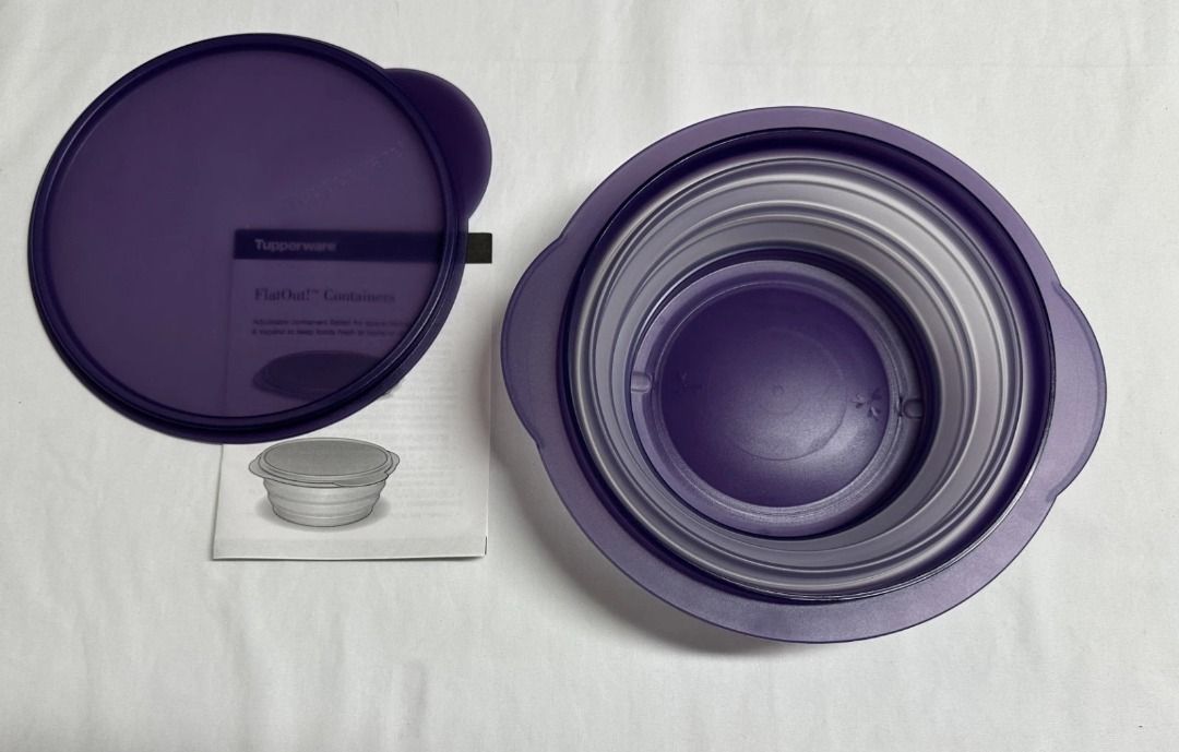 Tupperware Flat-Out Collapsible Container (950ml; purple)442952222361538561