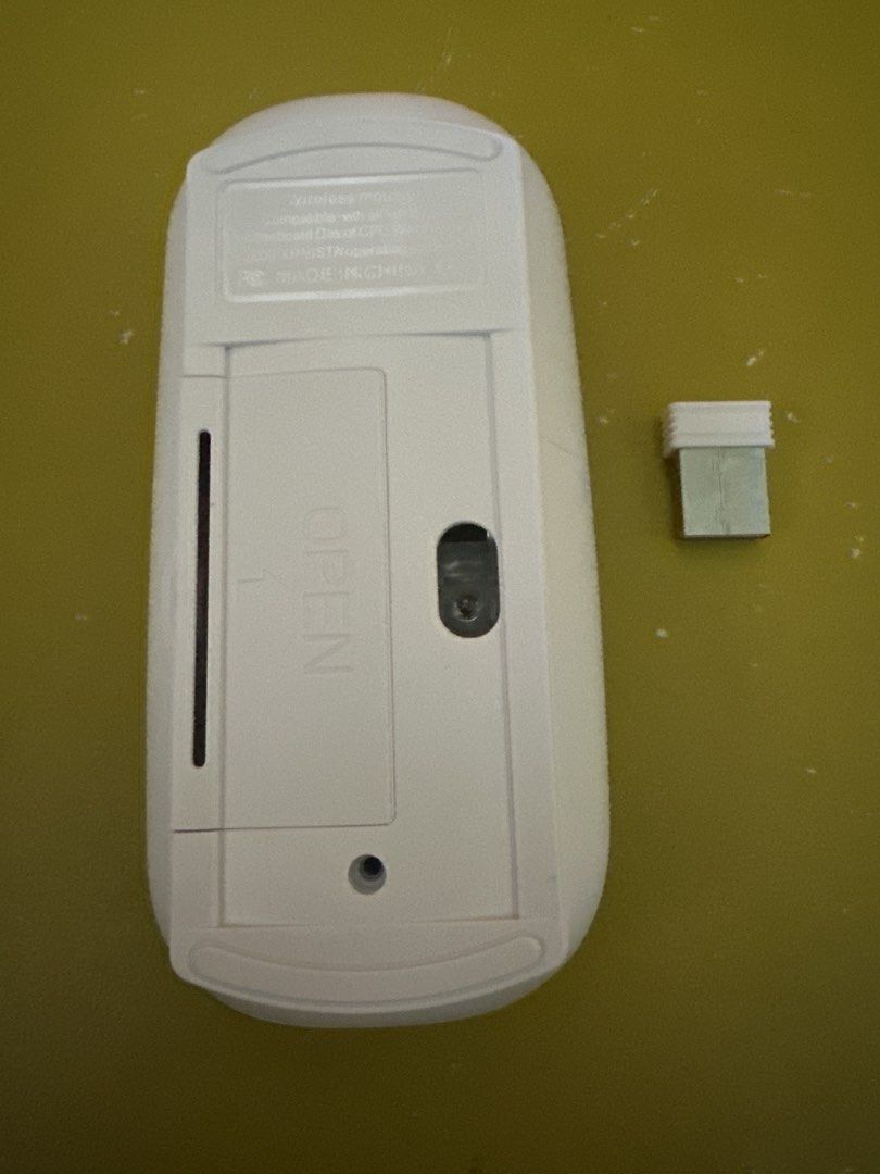 White Wireless Mouse with USB Receiver443225726601799681