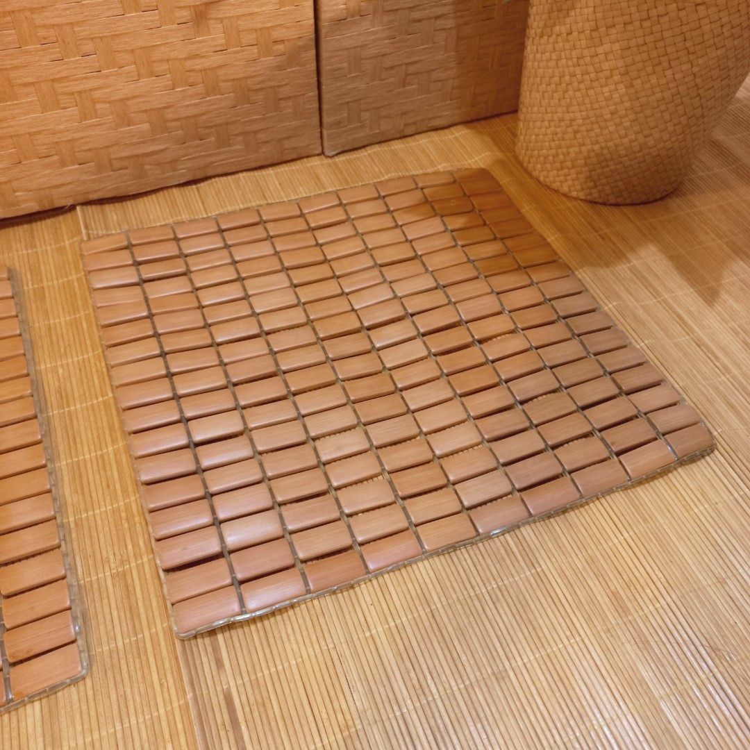 2pcs bamboo mat cooling mat chair pads (Category: Cushions & Throws) located in Dasmarinas. Submitted by millennialmeetsvintage (Listing ID 1341472382, Image 3). Description: 40 x 43 cm in excellent condition last price posted no haggling 📌shipping via lalamove only 📌no reservations, first-to-pay basis 📌no physical store, no walk-ins 📌ships from dasma cavite 📌no COD transactions.