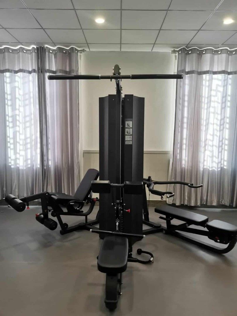 3 Stack Multi Gym (7in1) (Category: Cardio & Fitness Machines) located in Caloocan City. Submitted by protein888 (Listing ID 1427625250, Image 3). Description: Multi-station gym equipment for a full-body workout. Features multiple stations for various exercises, including lat pulldown, leg extension, and bench press. Constructed with a sturdy frame and comfortable padding. Ideal for home gyms or commercial fitness centers. Offers a comprehensive 