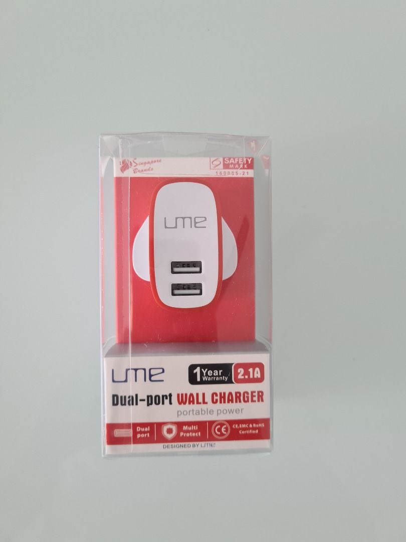 🔌 UM2 Dual-Port Wall Charger (2.1A)