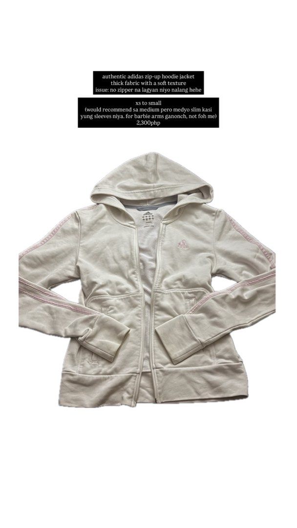 Adidas Zip-Up Hoodie Jacket (Category: Coats, Jackets and Outerwear) located in Manila. Submitted by isha0629 (Listing ID 1427615279, Image 1). Description: .