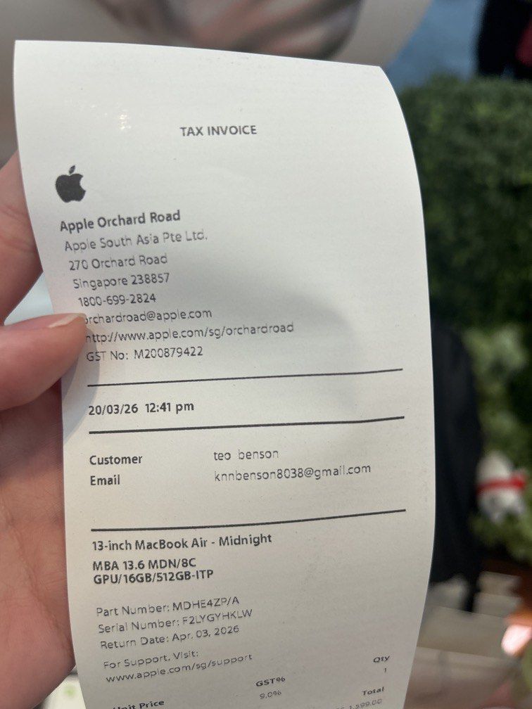 Apple M5 Macbook Air [Mar 26]405955115798374402