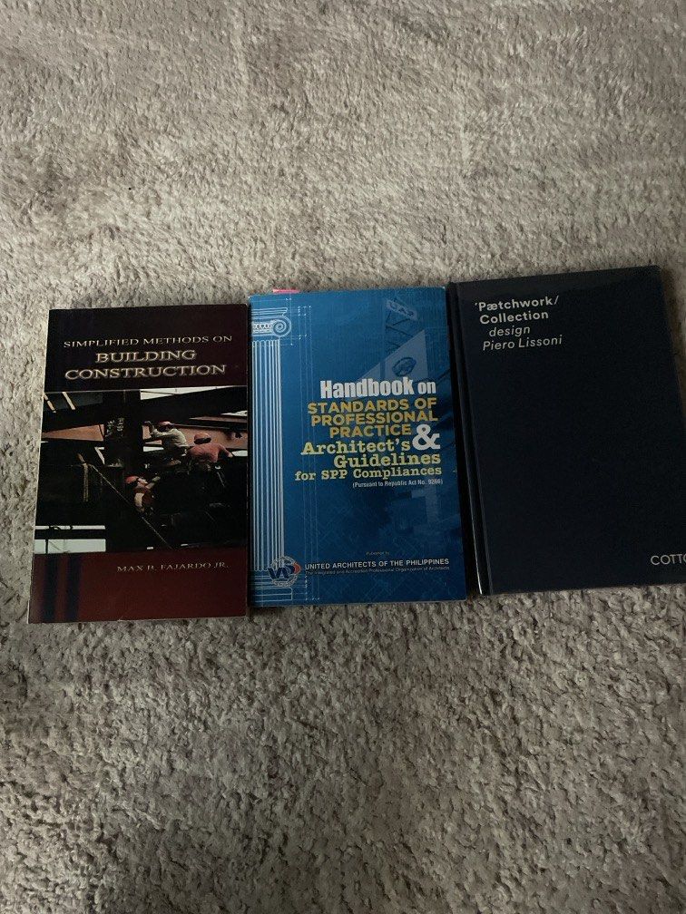 Architecture books (Category: Textbooks) located in Antipolo. Submitted by fdsresv11 (Listing ID 1427494506, Image 1). Description: 100 each Handbook sold.