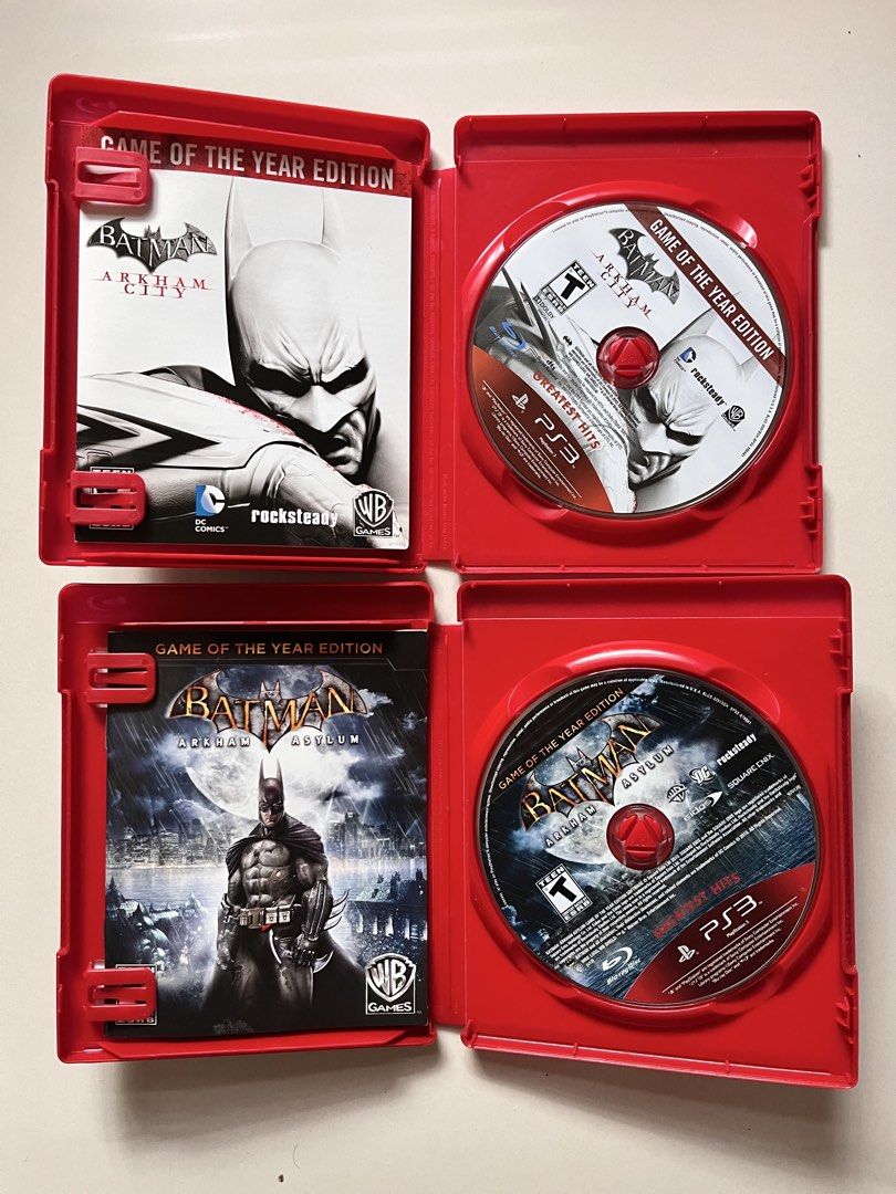 Batman: Arkham Asylum & Arkham City (PS3) (Category: PlayStation) located in Manila. Submitted by declutter_pogii (Listing ID 1427555615, Image 3). Description: Batman Arkham Bundle for PlayStation 3 Includes: • Batman Arkham Asylum GOTY • Batman Arkham City GOTY Both games are complete with original case and manuals (CIB). Discs are in excellent condition and working perfectly. Bundle Price: ₱750 *SINGLE PRICES* Batman Arkham Asylum GOTY - 380₱ 