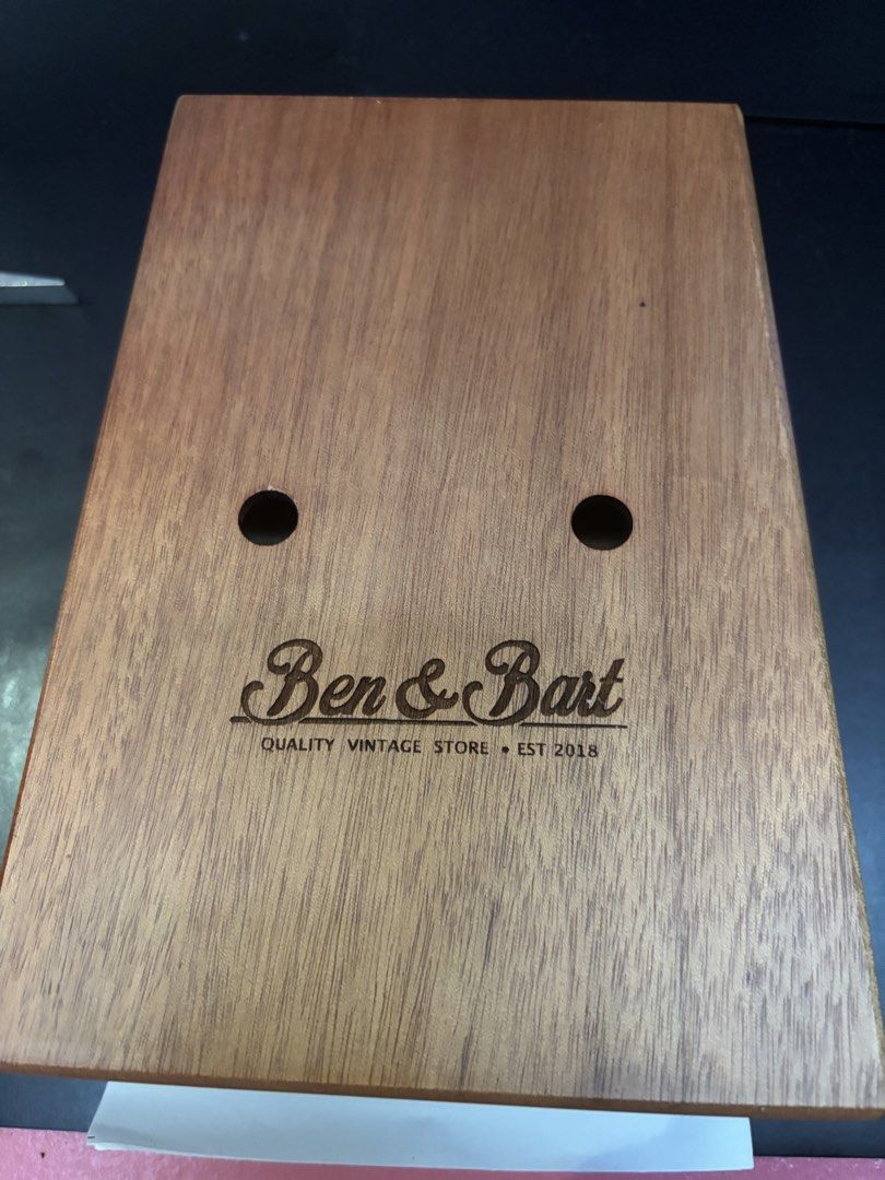 Ben & Bart Kalimba (Category: Musical Instruments) located in Pasig City. Submitted by lovebird30 (Listing ID 1427628679, Image 3). Description: - Used once or twice - Nakatambak lang - No issues - Needs a bit of cleaning - Comes with dust bag, hammer, and music sheet.