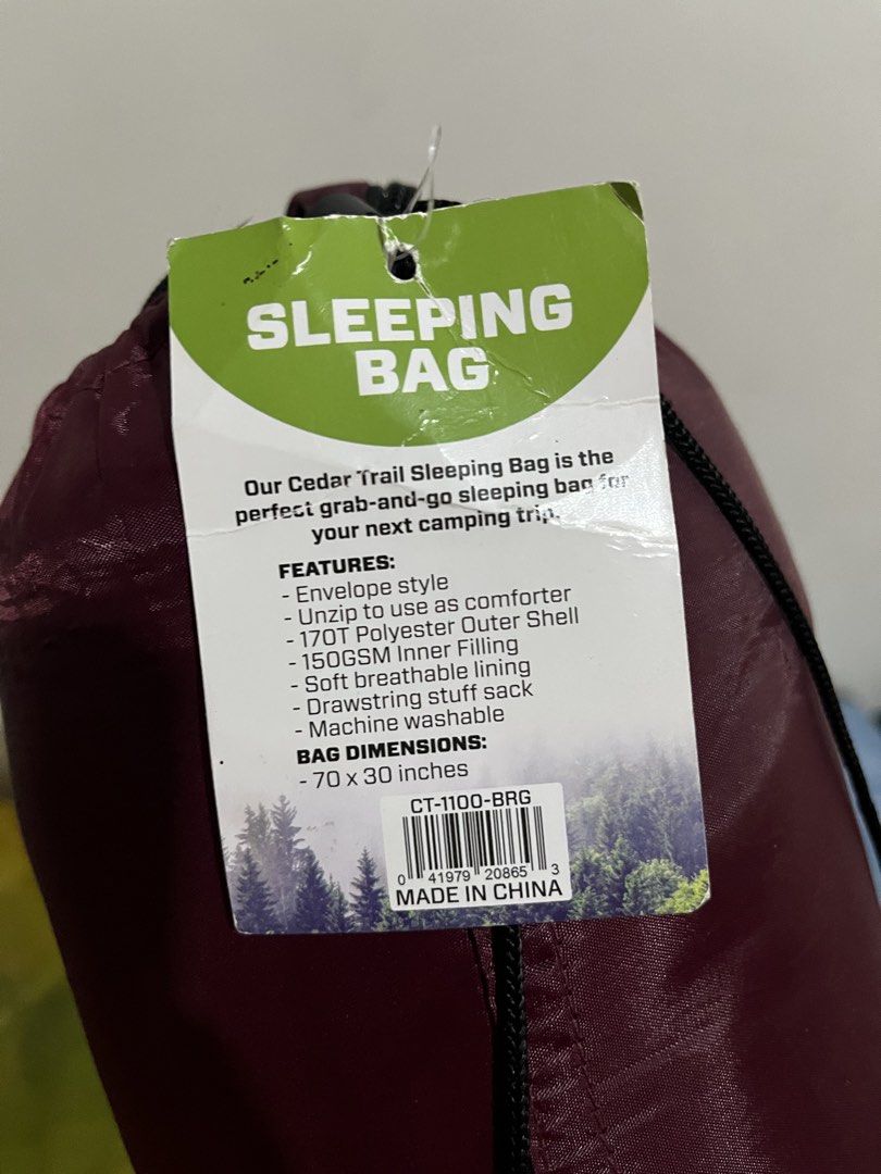 Cedar Trail Sleeping Bag CT-1100-BRG (Category: Hiking & Camping) located in Manila. Submitted by nkarrrla (Listing ID 1427626532, Image 2). Description: .