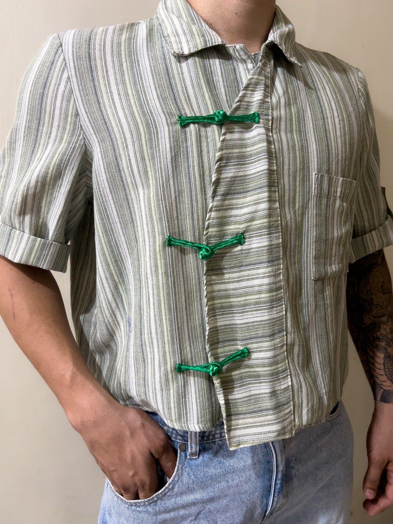 Cheongsam Remade Green top polo (Category: Tshirts & Polo Shirts ) located in San Pablo. Submitted by buttonsandcollars (Listing ID 1427605546, Image 2). Description: Green Polo Cheongsam polo.