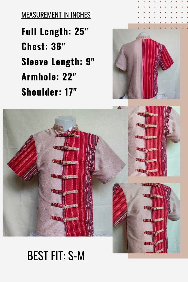 Chinese knot button mens polo (Category: Activewear) located in Tabuk. Submitted by BiDing (Listing ID 1427575738, Image 1). Description: ✨Ethnic Loom-Woven Polo ✨ 🌟Where tradition meets modern style. Best-selling for a reason.👕✨Perfect for weddings, parties, and special occasions.Our polo features a design that stands out—the Chinese knot (frog closure) buttons.✨ 🌼Beautiful loom-weave fabric with a unique ethnic pattern. Comfortable, breathab
