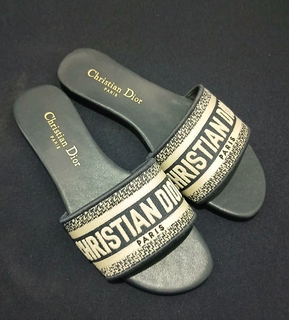 Christian Dior Slides (Category: Flats & Sandals) located in Antipolo. Submitted by loveluxurydiscount (Listing ID 1427538945, Image 3). Description: PLEASE READ BEFORE MAKING AN OFFER: Dior Dway Size 38 🔹️ No inclusions, as this is a preloved item 🔹️ Please manage your expectations 🔹️ No low ballers 🔹️ Once an offer is made, please proceed with the purchase 🔹️ 1-3 days reservation only 🔹️ Layaway option available for 1 month 🔹️ What you s