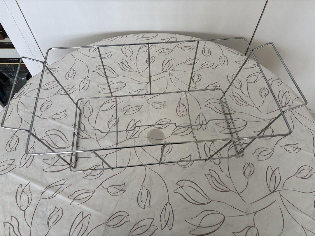 Chrome Wire Rack - Rectangular (Category: Shelves, Cabinets & Racks) located in Singapore. Submitted by nona07 (Listing ID 1427514718, Image 1). Description: Chrome wire rack is perfect for open house catering and serving food on aluminium tray. It's a rectangular shape and sturdy. .