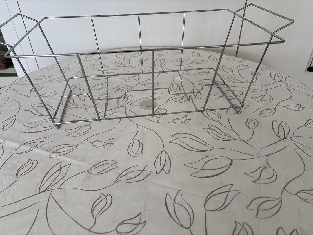Chrome Wire Rack - Rectangular (Category: Shelves, Cabinets & Racks) located in Singapore. Submitted by nona07 (Listing ID 1427514718, Image 2). Description: Chrome wire rack is perfect for open house catering and serving food on aluminium tray. It's a rectangular shape and sturdy. .