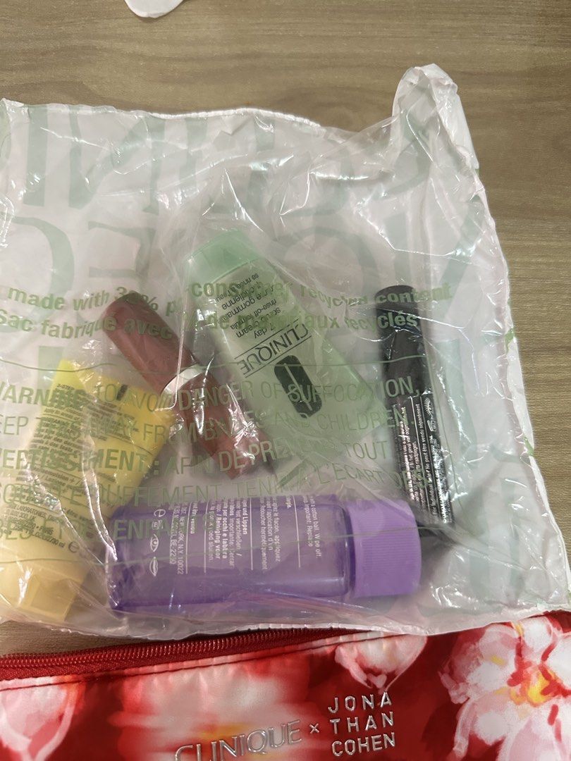 Clinique Skincare and Makeup Set (Category: Makeup) located in Binan City. Submitted by phaulinevergara (Listing ID 1427540559, Image 3). Description: Authentic from u.s Clinique Set • Clinique Take The Day Off Makeup Remover for Lids, Lashes & Lips (purple bottle) – a popular gentle makeup remover. • Clinique 7 Day Scrub Cream Rinse-Off Formula (green tube) – an exfoliating scrub to smooth skin texture. • A yellow Clinique product (likely a mois