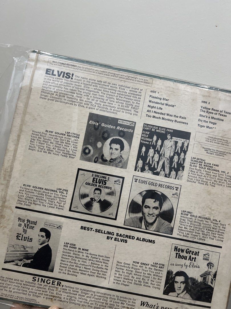 Elvis Vinyl (Category: Vinyls) located in Manila. Submitted by bellywelly13 (Listing ID 1427628463, Image 2). Description: Complete with cover, casing, and disc Bought from the USA .
