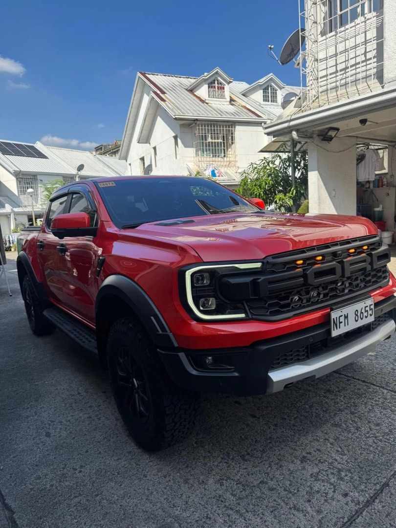 Ford Ranger Raptor 4x4 Auto (Category: Used Cars) located in Manila. Submitted by quality_cars (Listing ID 1427575297, Image 2). Description: FOR SALE‼️ 2025 FORD RANGER RAPTOR 4X4 MATIC DIESEL ACCEPT TRADE IN FINANCING ✅MILEAGE 4TKM ✅FIRST OWNER ✅COMPLETE PAPERS ✅️GOOD AS NEW W/ PLASTIC ✅️LEATHER SEATS ✅️W/ ROLLER COVER ✅FRESH IN AND OUT ✅️SLIGHTLY USED ✅️NO ISSUE Price: 2.168m 📍Tandang Sora Quezon City.