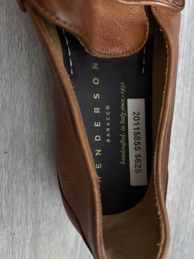 Henderson Baracco Leather Loafers (Category: Dress Shoes) located in Manila. Submitted by sheseesells (Listing ID 1427501335, Image 3). Description: Used once. Made and Bought in Italy. .