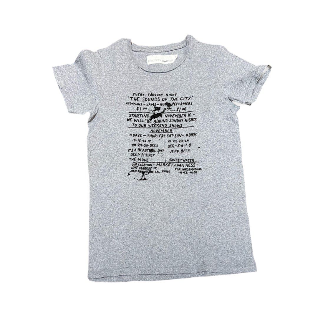 Izzue Vintage Grey Graphic Tee (Category: Shirts) located in Manila. Submitted by musearchive (Listing ID 1427550092, Image 2). Description: 16x24 No issue Conplete tags Mop gcash Mod jnt.