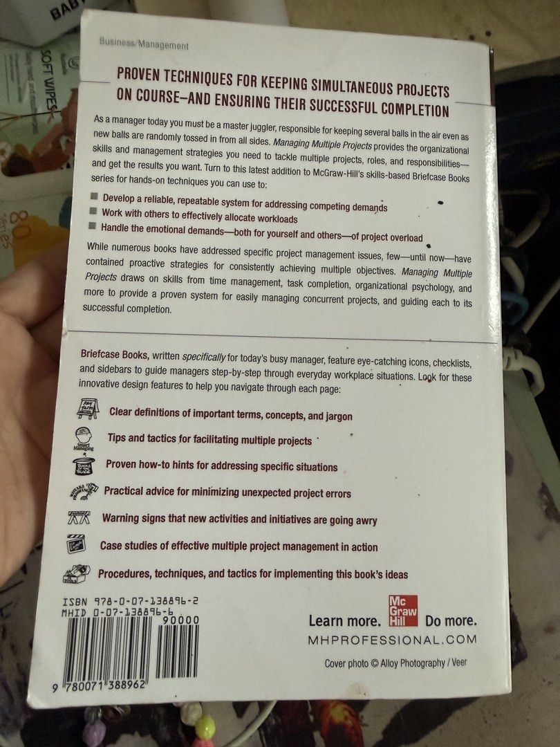 Managing Multiple Projects by Michael Tobis (Category: Textbooks) located in Mandaue City. Submitted by erin_grace (Listing ID 1427594605, Image 3). Description: Good read.