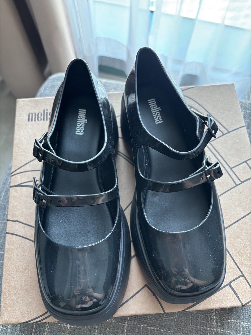 Melissa Farah Platform Mary Janes - Black (Category: Wedges) located in Taguig. Submitted by wosah (Listing ID 1427548497, Image 2). Description: Repriced from 3.8k! Melissa platform shoes. Authentic. Used once. Selling bec I’m on a decluttering spree. Bought for 4,800+ Pick up at BGC or arrange for your own lalamove or grab delivery #melissa #maryjanes #platformmaryjanes #adidasmaryjanes #adidassamba #pumamaryjanes .
