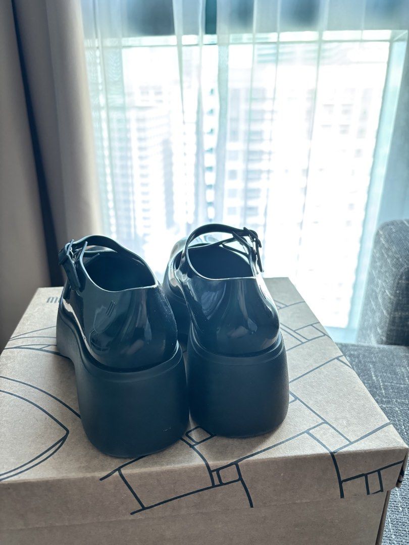 Melissa Farah Platform Mary Janes - Black (Category: Wedges) located in Taguig. Submitted by wosah (Listing ID 1427548497, Image 3). Description: Repriced from 3.8k! Melissa platform shoes. Authentic. Used once. Selling bec I’m on a decluttering spree. Bought for 4,800+ Pick up at BGC or arrange for your own lalamove or grab delivery #melissa #maryjanes #platformmaryjanes #adidasmaryjanes #adidassamba #pumamaryjanes .
