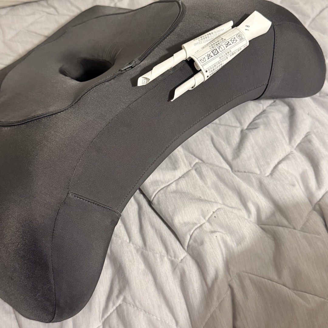 Nitori Memory Foam Back Support Cushion (Category: Cushions & Throws) located in Muntinlupa City. Submitted by lovedbyapril (Listing ID 1427525412, Image 3). Description: - Nitori back support chair cushion - Bought for 1200 - RFS: I purchased wrong type of cushion, I was supposed to get a seat cushion 😅.